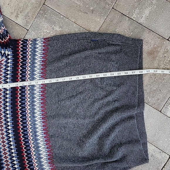 Vineyard Vines Fair Isle Classic Fit Crewneck Sweater Wool Blend Sz L - Picture 9 of 9